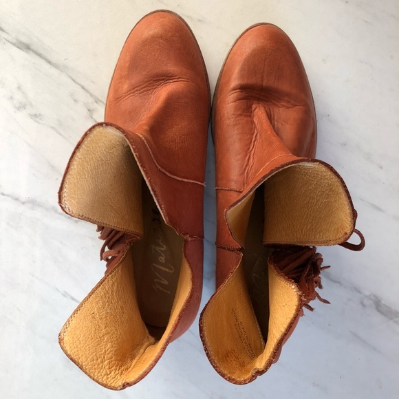 Matisse Voyager Fringe Boot Rust Leather Size 7 - Picture 5 of 8